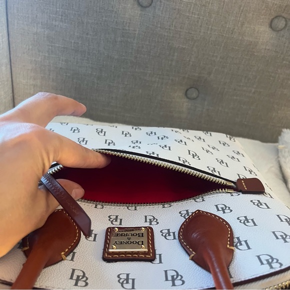 Dooney & Bourke Gretta Domed Satchel in Bone. - Picture 5 of 15